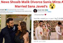 Big News Shoaib Malik-Divorce-Sania Mirza-And-Married-Sana-Javed's