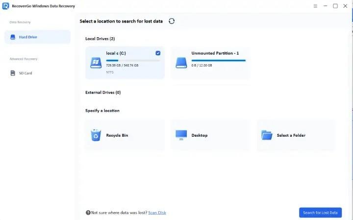 get started RecoverGo