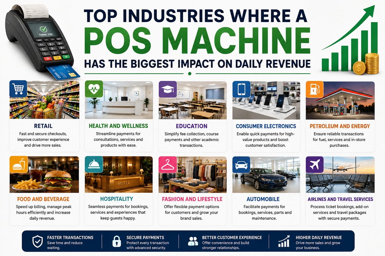 Top Industries Where A PoS Machine Has The Biggest Impact on Daily Revenue